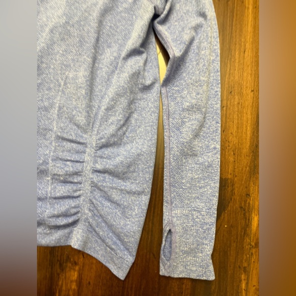 Athleta Fastest Track Half Zip Top Size Small Sapphire Blue Heather Athleisure - Picture 11 of 14